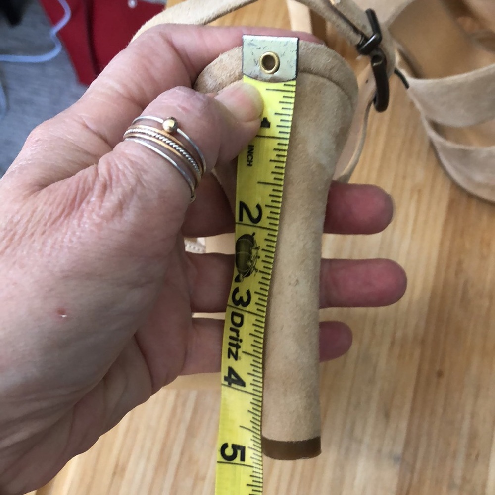 NEW J.Crew Suede Platform high heels NWOT never worn made in Italy Leather - Picture 11 of 14